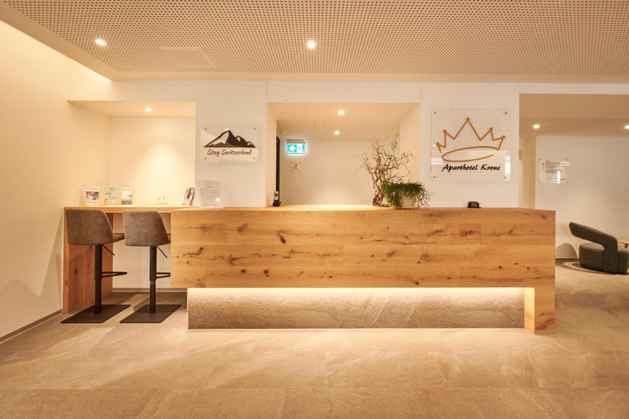 Aparthotel Krone - Self Check-In Unterseen Exterior foto